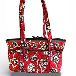 Vera Bradley Red and Black Floral Tote